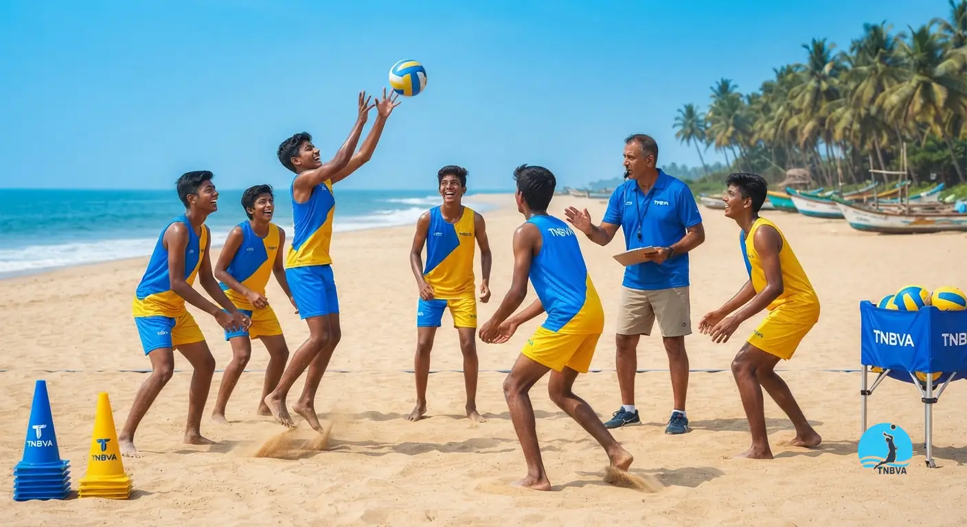 TNBVA team celebrating a point