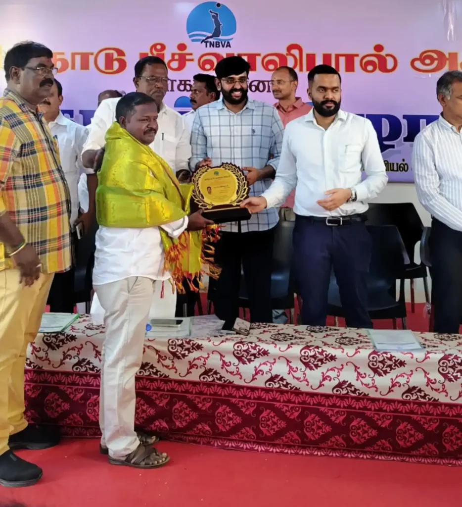தமிழ்நாடு பீச் வாலிபால் அகாடமி தொடக்க விழா DR. அருண் தம்புராஜ் IAS தொடக்கி வைத்தார்
